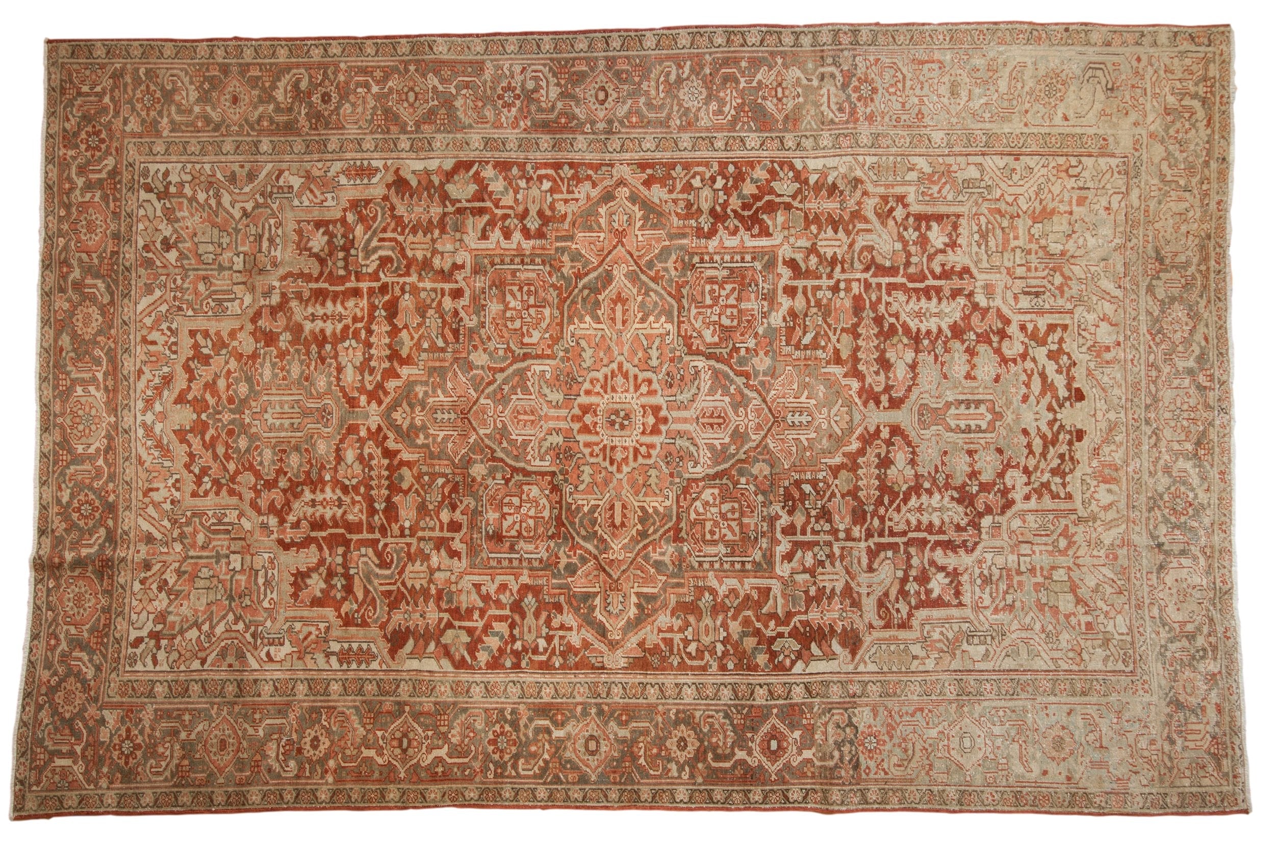 8x12.5 Vintage Distressed Heriz Carpet