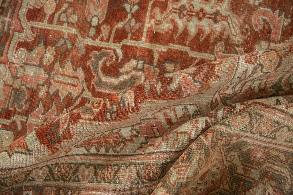 8x12.5 Vintage Distressed Heriz Carpet