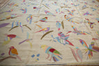 8.5x9.5 Mixed Weave Pakistani Pictorial Kilim Design Square Carpet