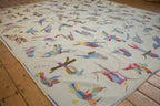 8.5x9.5 Mixed Weave Pakistani Pictorial Kilim Design Square Carpet