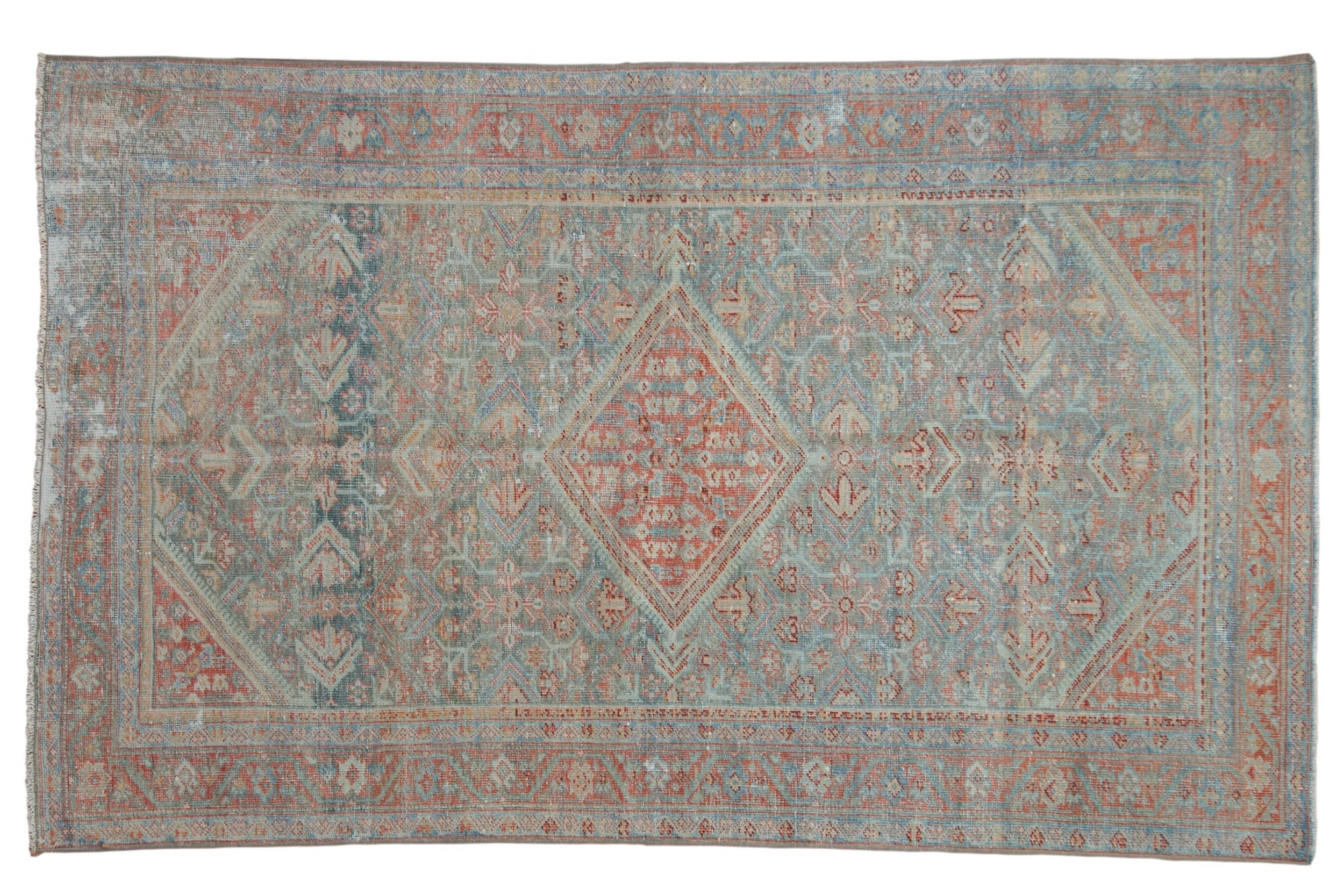 4x6.5 Vintage Distressed Mahal Rug