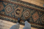 3.5x13.5 Vintage Karaja Rug Runner