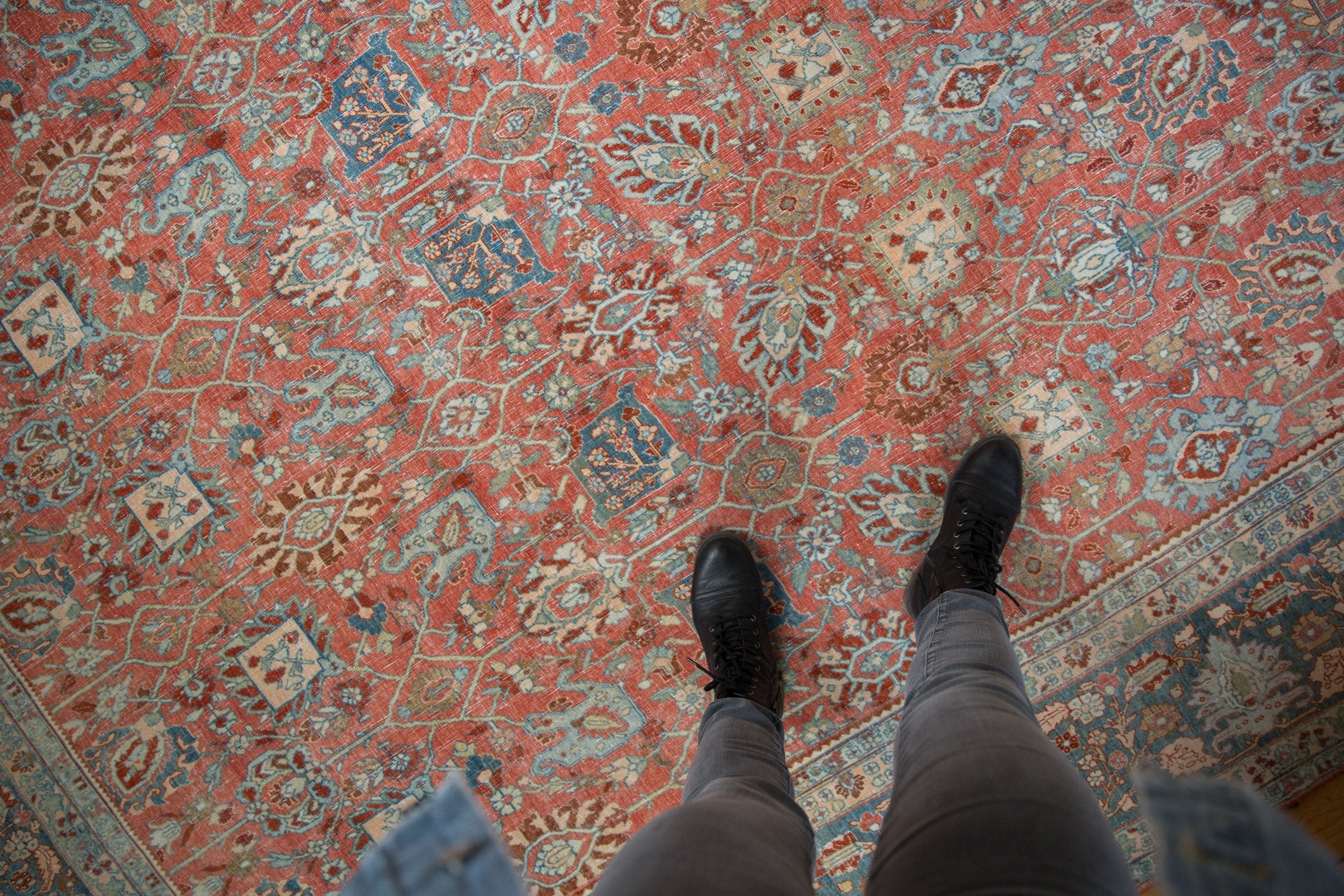 11x18 Vintage Distressed Bijar Carpet