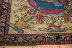 2x2.5 Antique Pictorial Isfahan Square Rug Mat