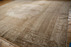 9.5x11 Vintage Distressed Oushak Carpet