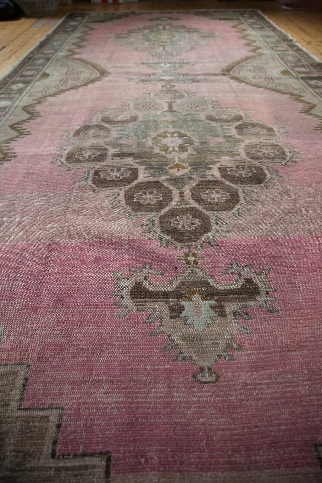 7.5x15.5 Vintage Distressed Kars Carpet Runner