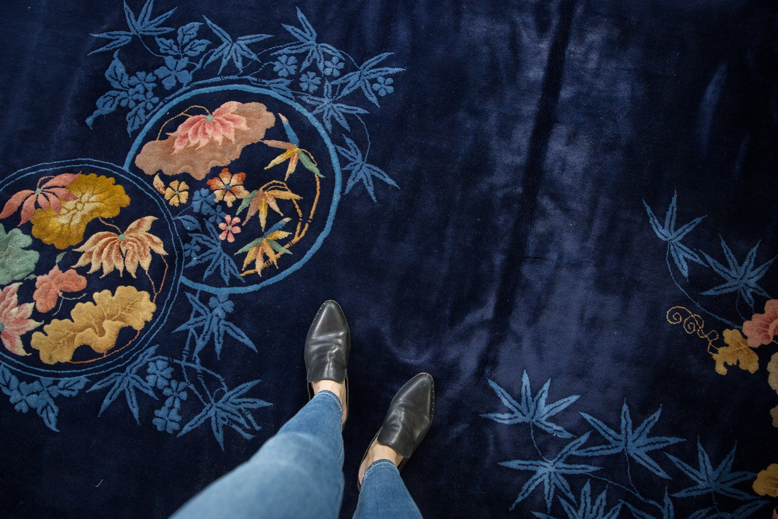 9.5x14 Vintage Nichols Art Deco Carpet