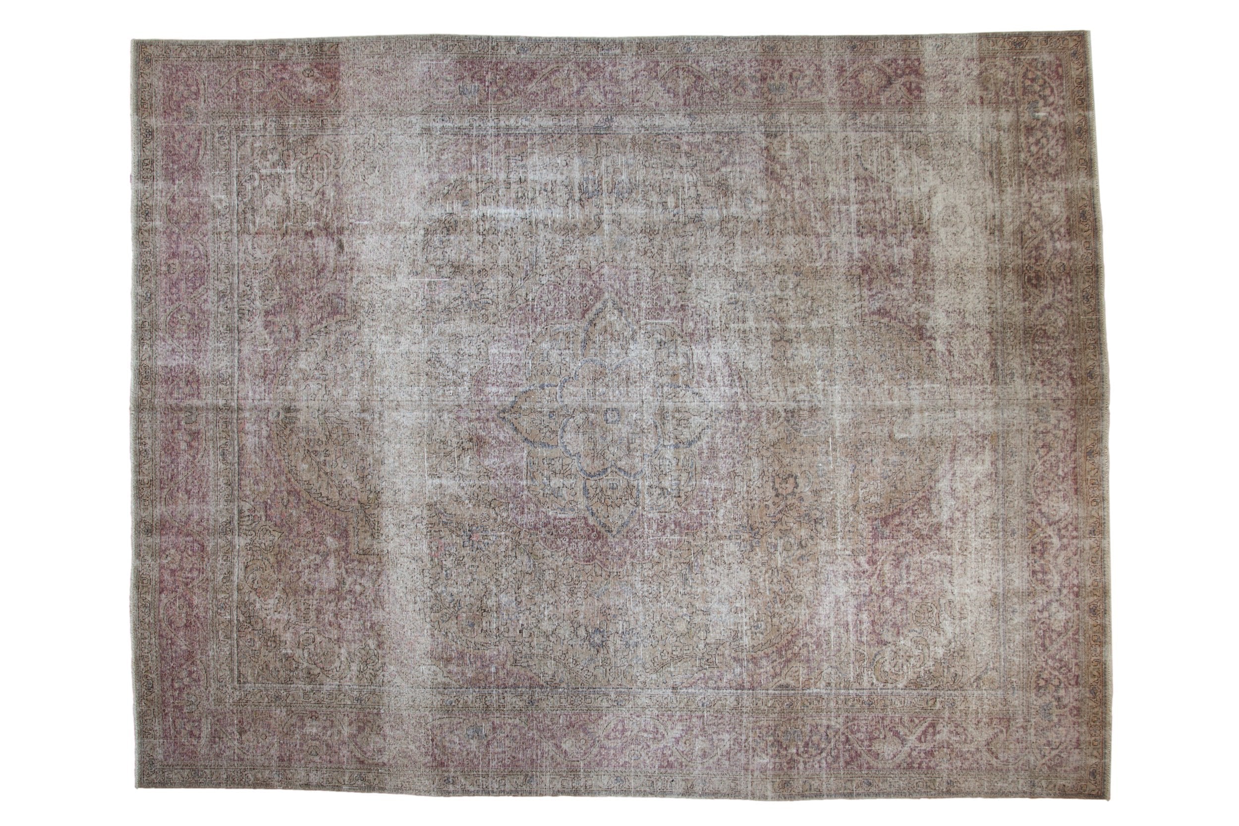 10x12.5 Vintage Distressed Tabriz Carpet