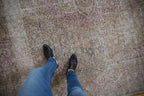 10x12.5 Vintage Distressed Tabriz Carpet
