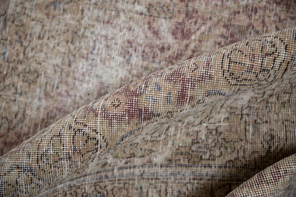 10x12.5 Vintage Distressed Tabriz Carpet
