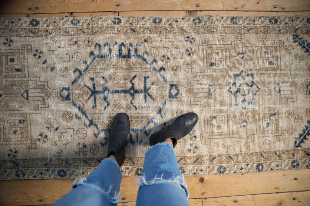 2.5x12 Vintage Distressed Fragment Karaja Rug Runner