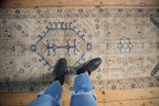 2.5x12 Vintage Distressed Fragment Karaja Rug Runner