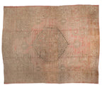 15.5x19.5 Vintage Distressed Oushak Carpet