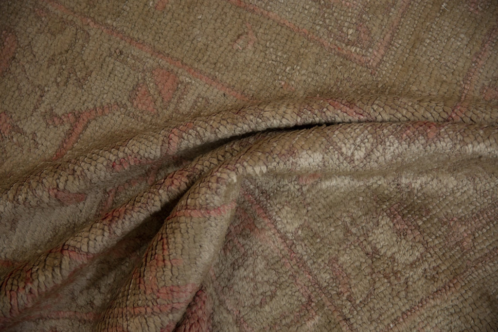 15.5x19.5 Vintage Distressed Oushak Carpet