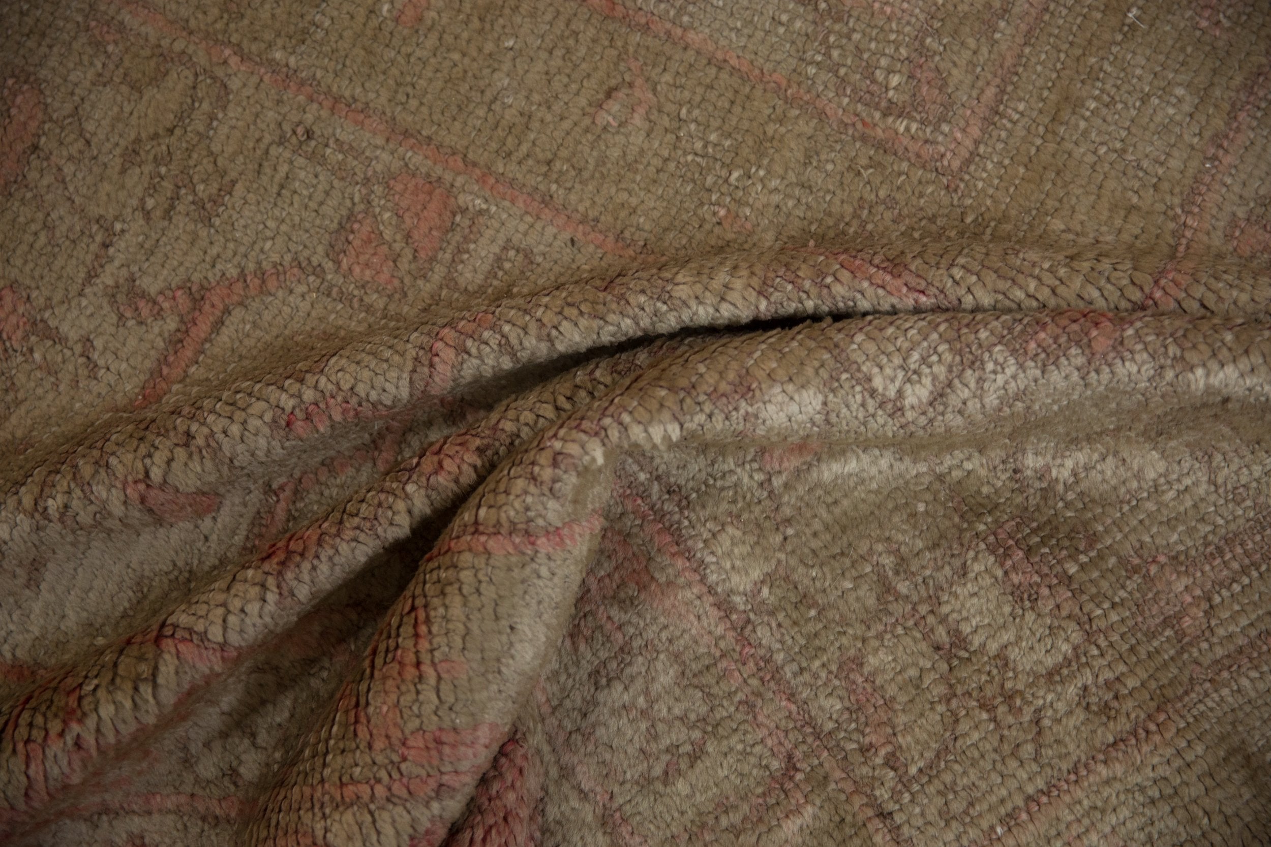15.5x19.5 Vintage Distressed Oushak Carpet