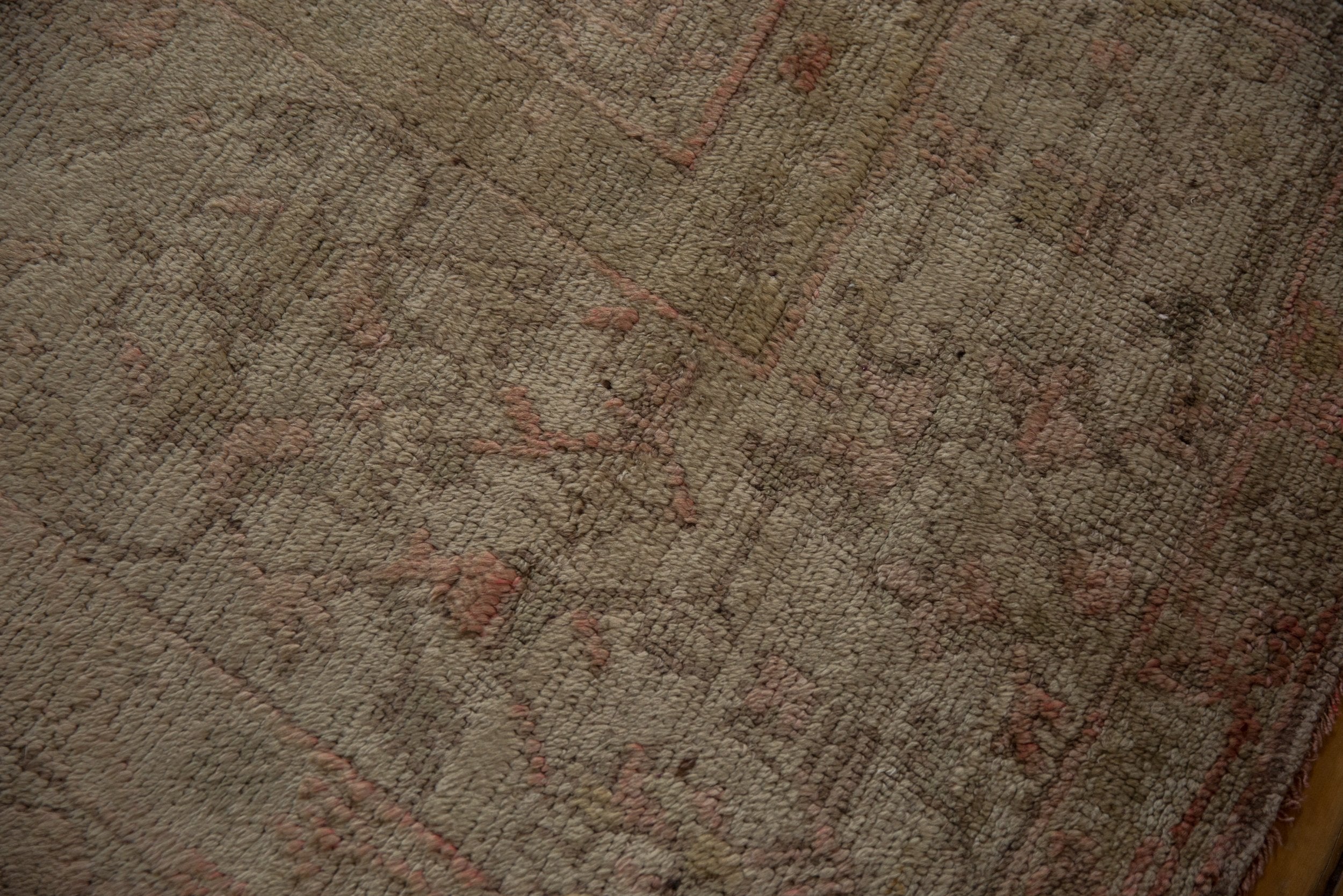 15.5x19.5 Vintage Distressed Oushak Carpet