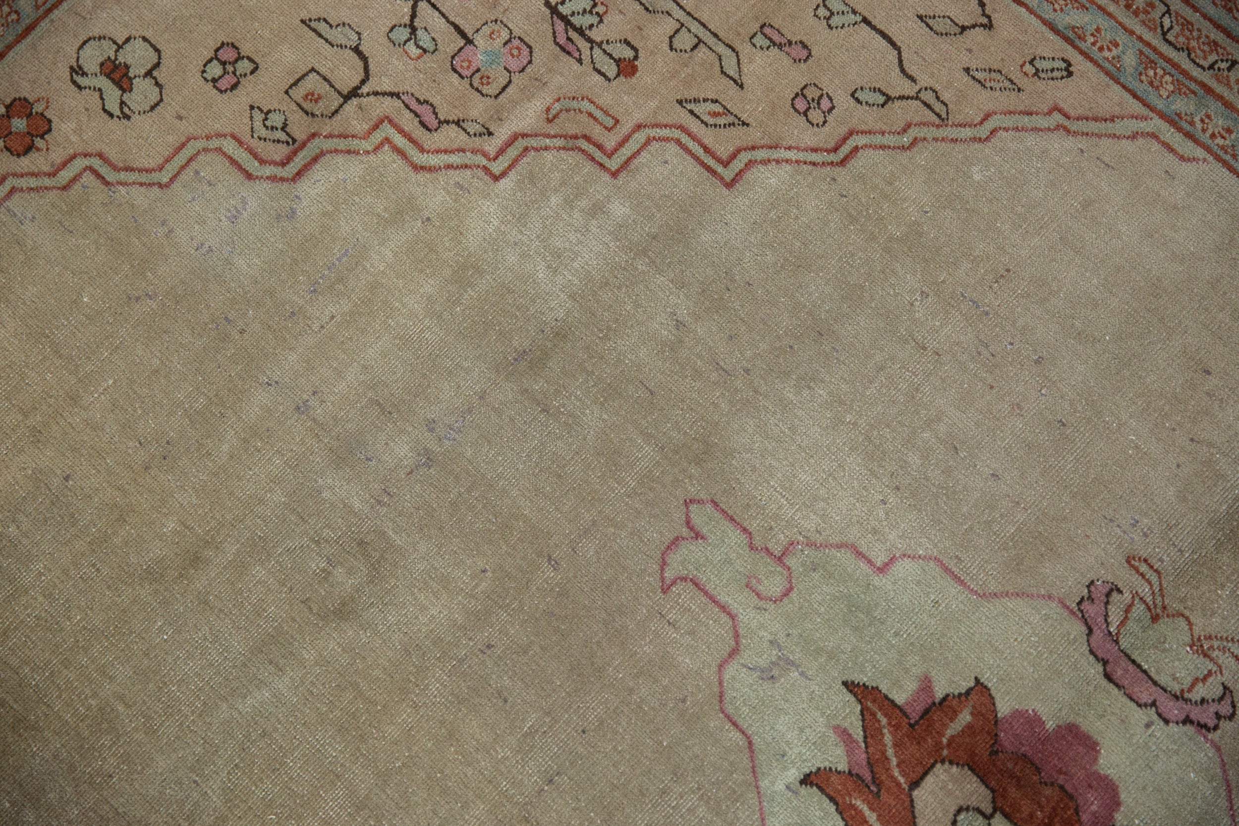 8x12 Vintage Distressed Tabriz Carpet