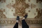 5x7 Vintage Distressed Oushak Rug