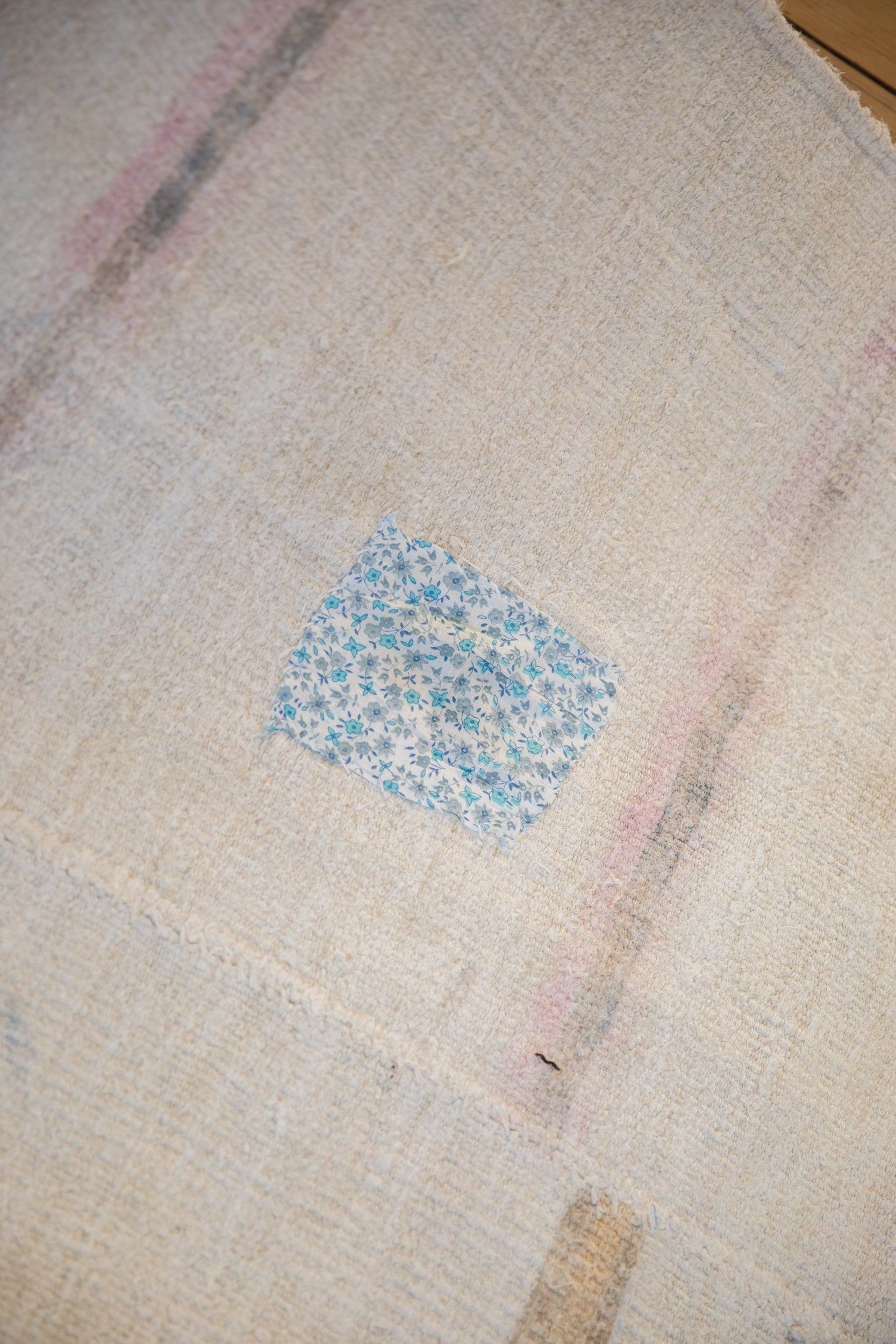 5.5x13.5 Vintage Distressed Hemp Kilim Rug Runner