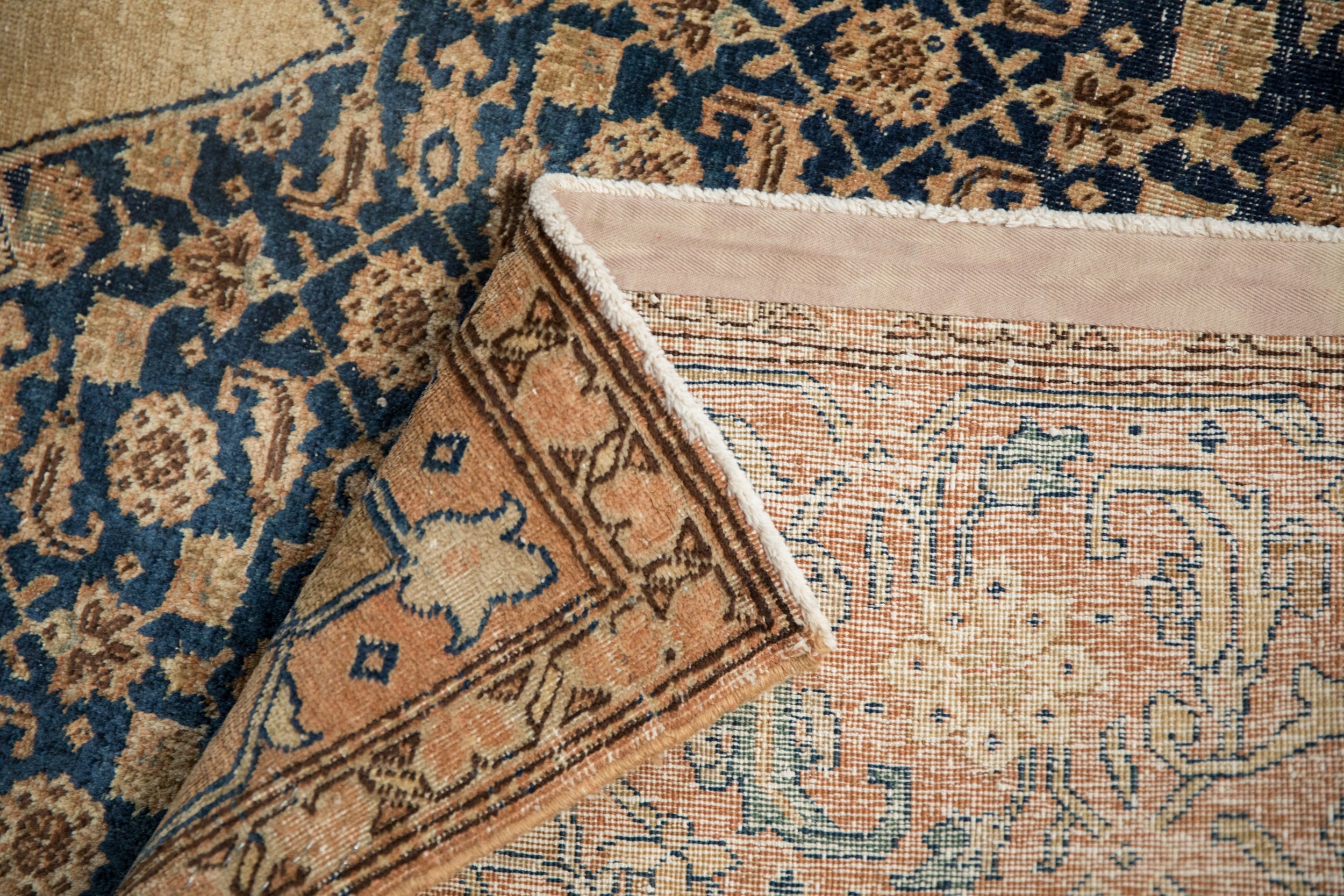 8.5x11 Vintage Distressed Tabriz Carpet