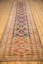 3.5x14 Vintage Distressed Kurd Rug Runner
