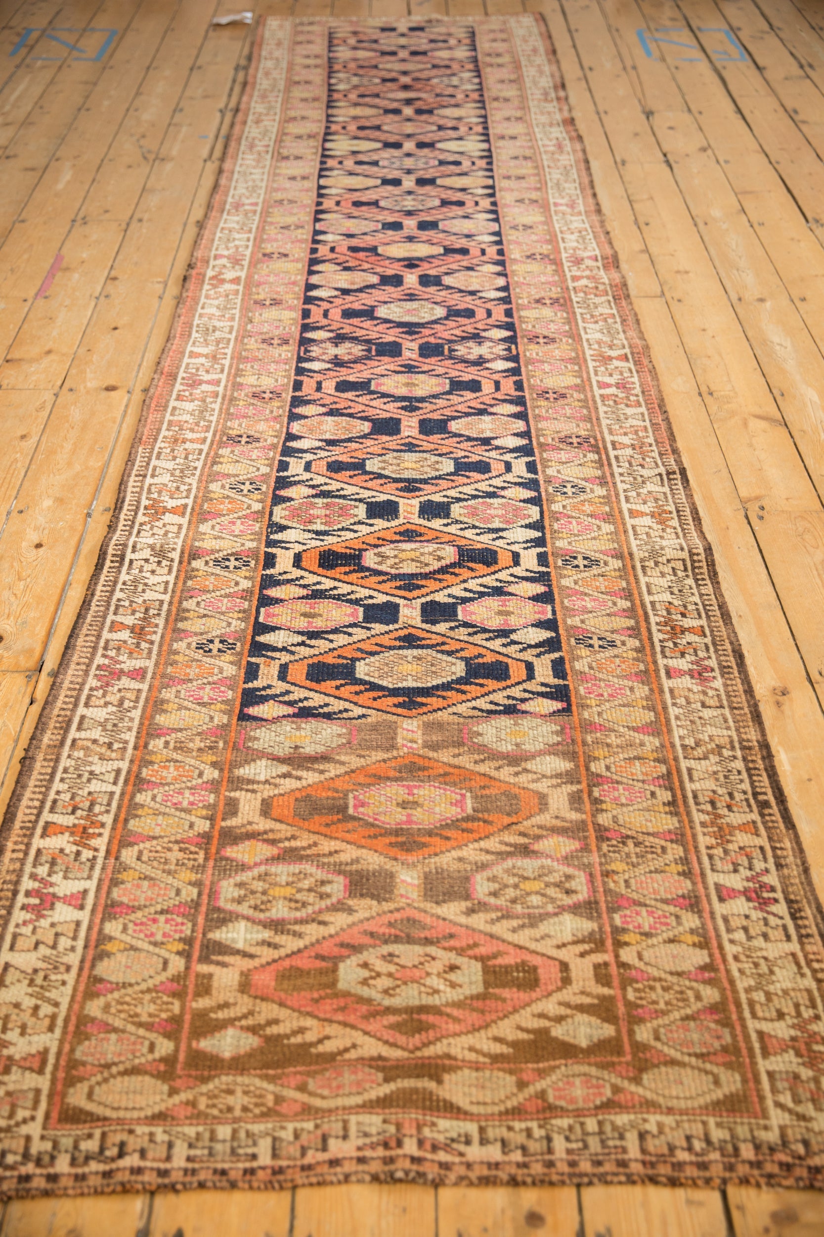 3.5x14 Vintage Distressed Kurd Rug Runner