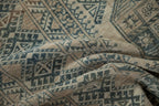 8.5x11.5 Vintage Distressed Ersari Carpet