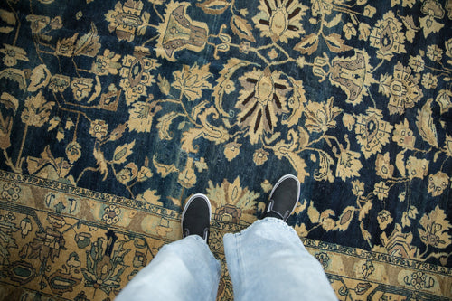 10.5x16.5 Vintage Distressed Tea Washed Lilihan Carpet