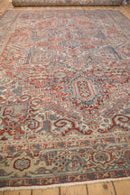 8x11 Vintage Distressed Heriz Carpet