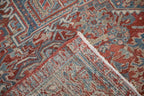 8x11 Vintage Distressed Heriz Carpet