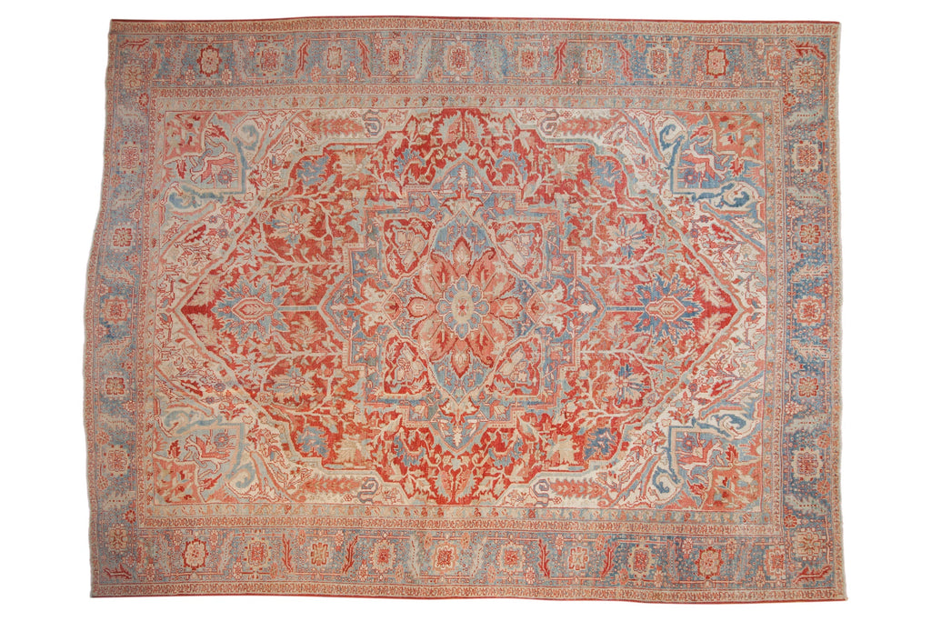 RESERVED 10x13 Vintage Distressed Heriz Carpet