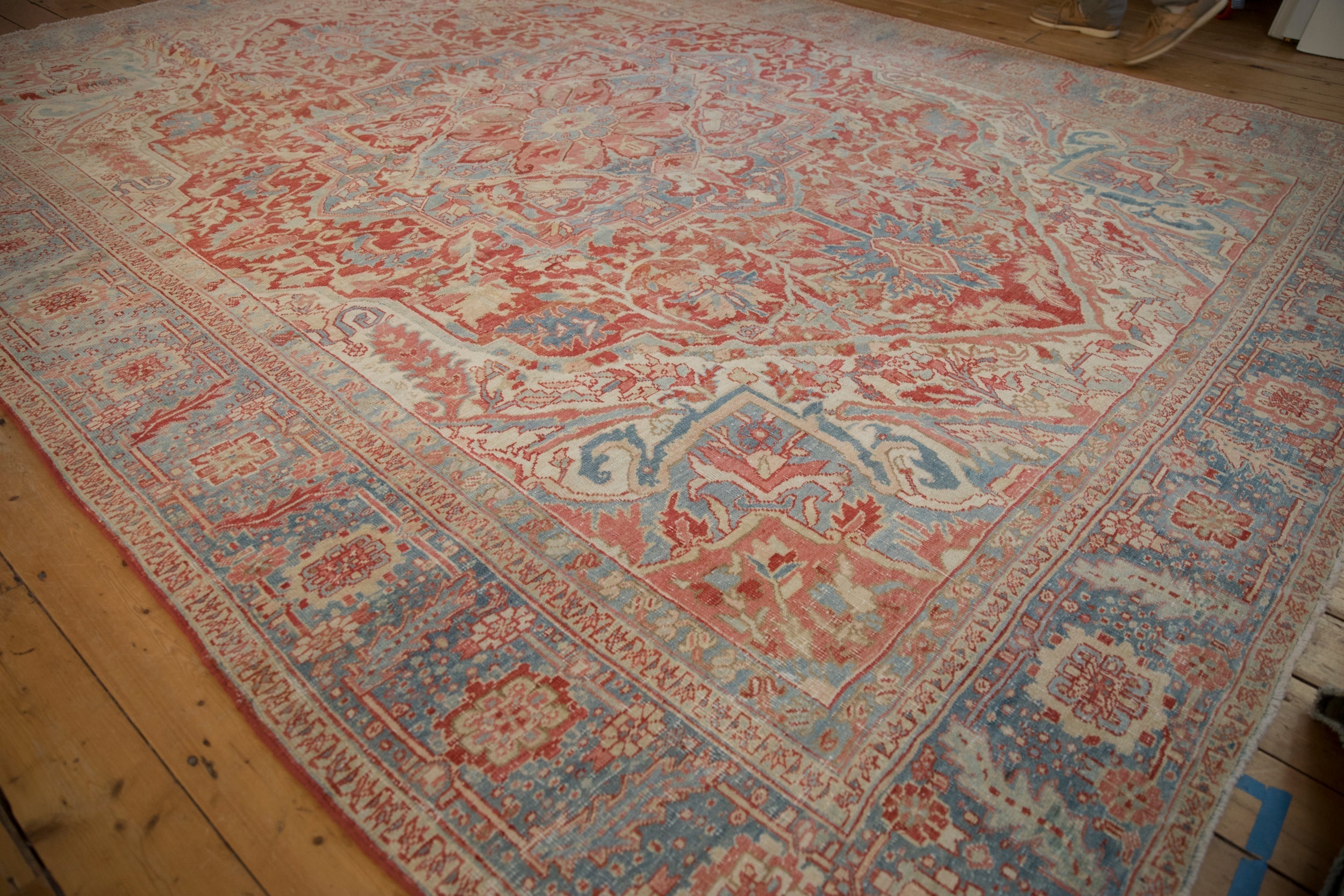 RESERVED 10x13 Vintage Distressed Heriz Carpet