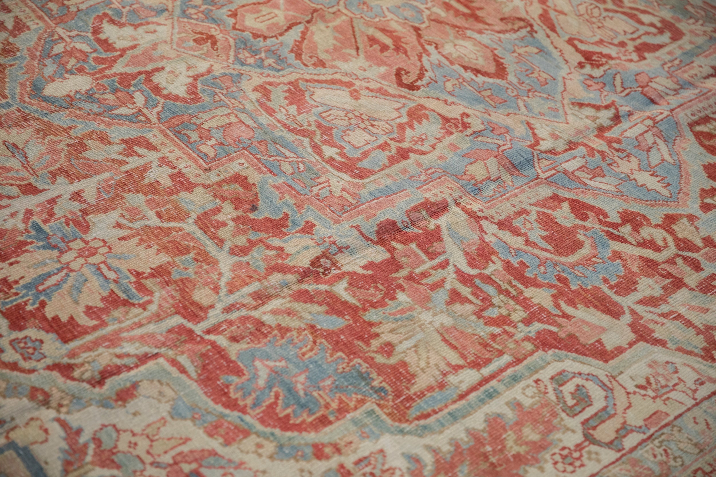RESERVED 10x13 Vintage Distressed Heriz Carpet