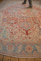 RESERVED 10x13 Vintage Distressed Heriz Carpet
