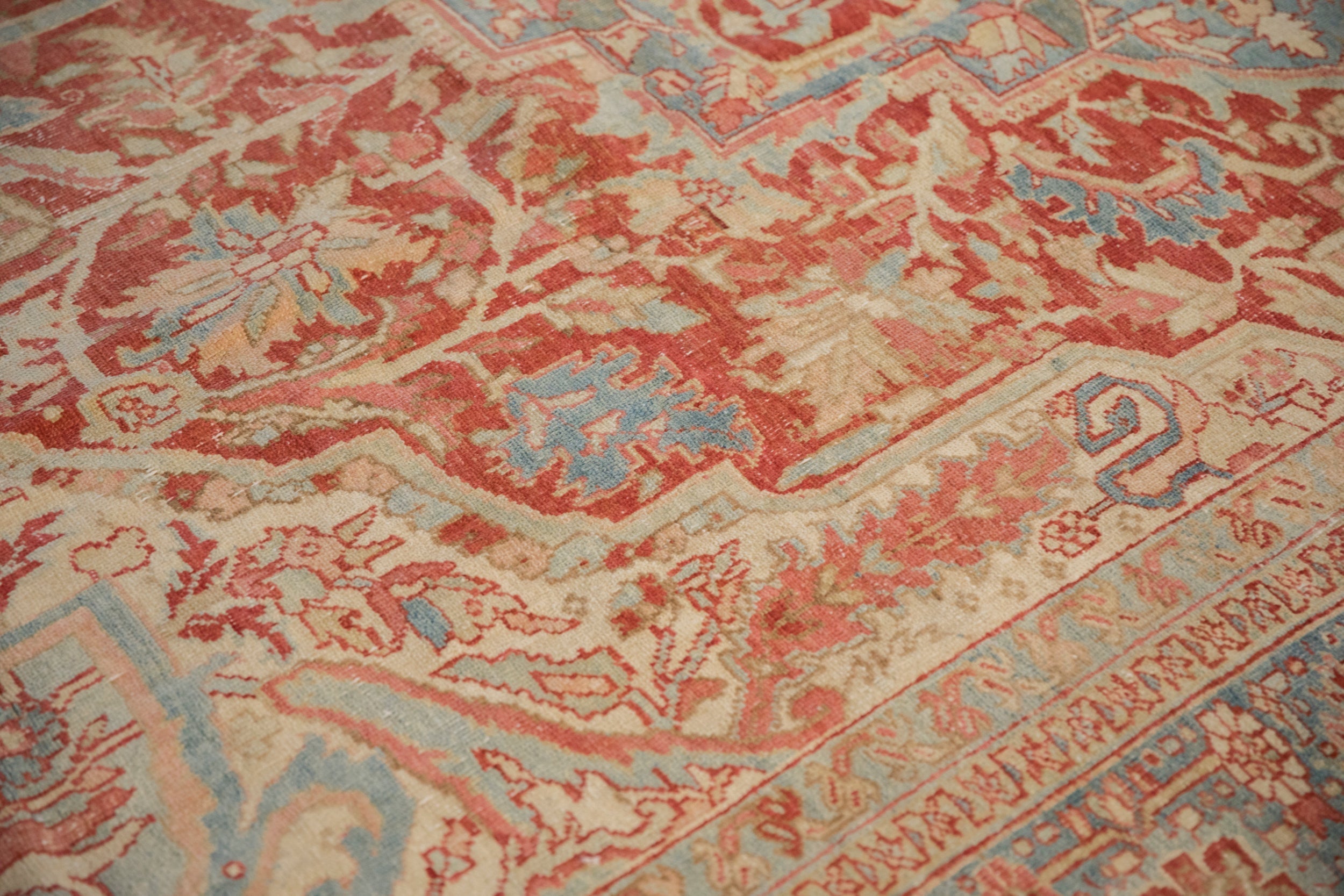 RESERVED 10x13 Vintage Distressed Heriz Carpet