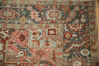 8x10.5 Vintage Distressed Heriz Carpet