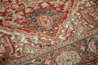 8x11 Vintage Distressed Heriz Carpet