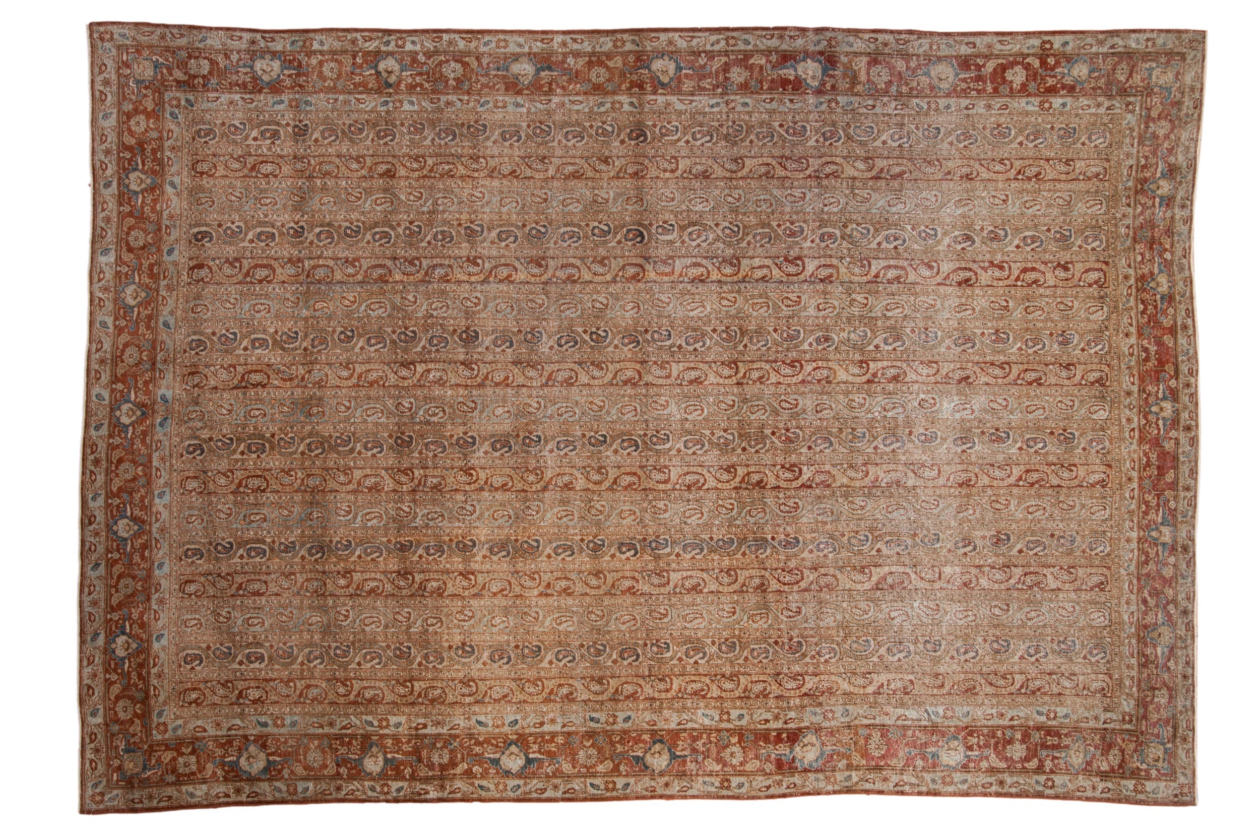 7.5x10.5 Vintage Distressed Qom Carpet