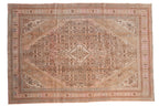 7x10 Vintage Distressed Overdyed Bibikabad Carpet