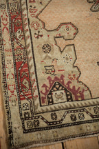 3.5x11 Antique Distressed Karabagh Rug Runner