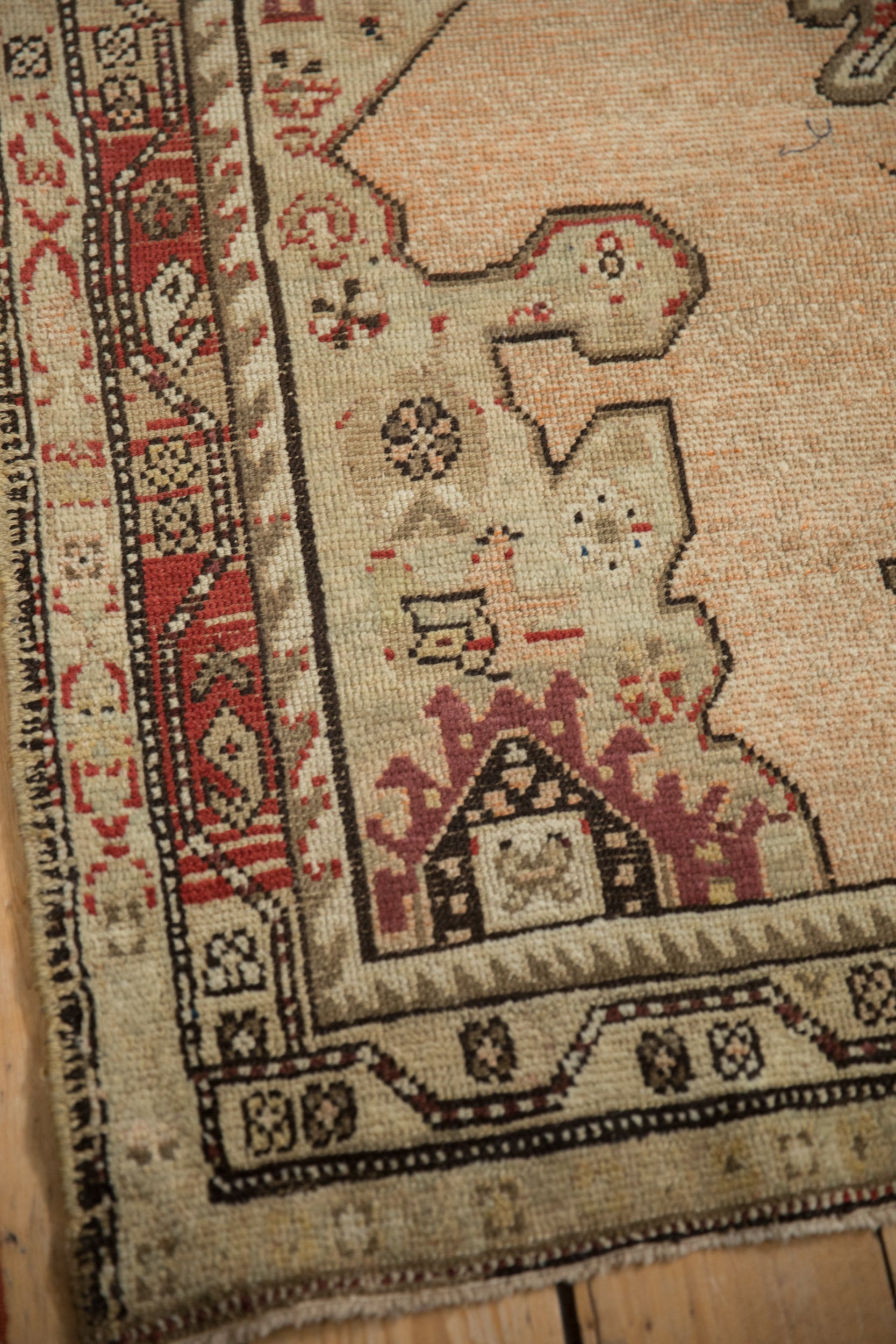 3.5x11 Antique Distressed Karabagh Rug Runner
