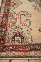 3.5x11 Antique Distressed Karabagh Rug Runner