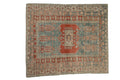 4x4.5 Vintage Distressed Oushak Square Rug