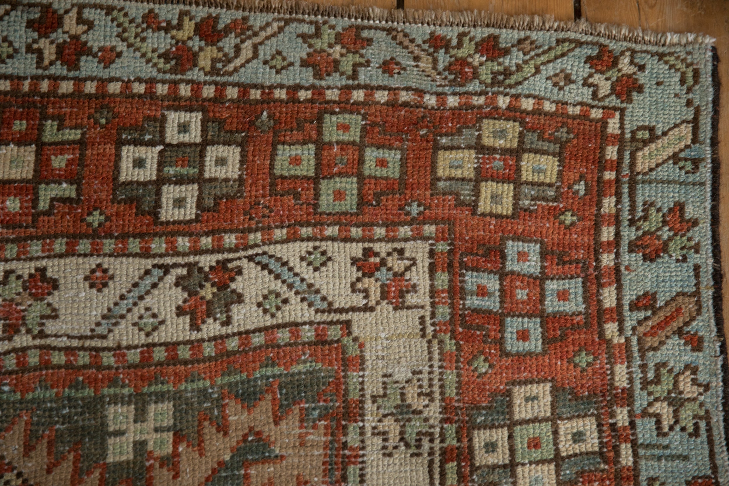 RESERVED 3.5x12.5 Vintage Distressed Karaja Rug Runner