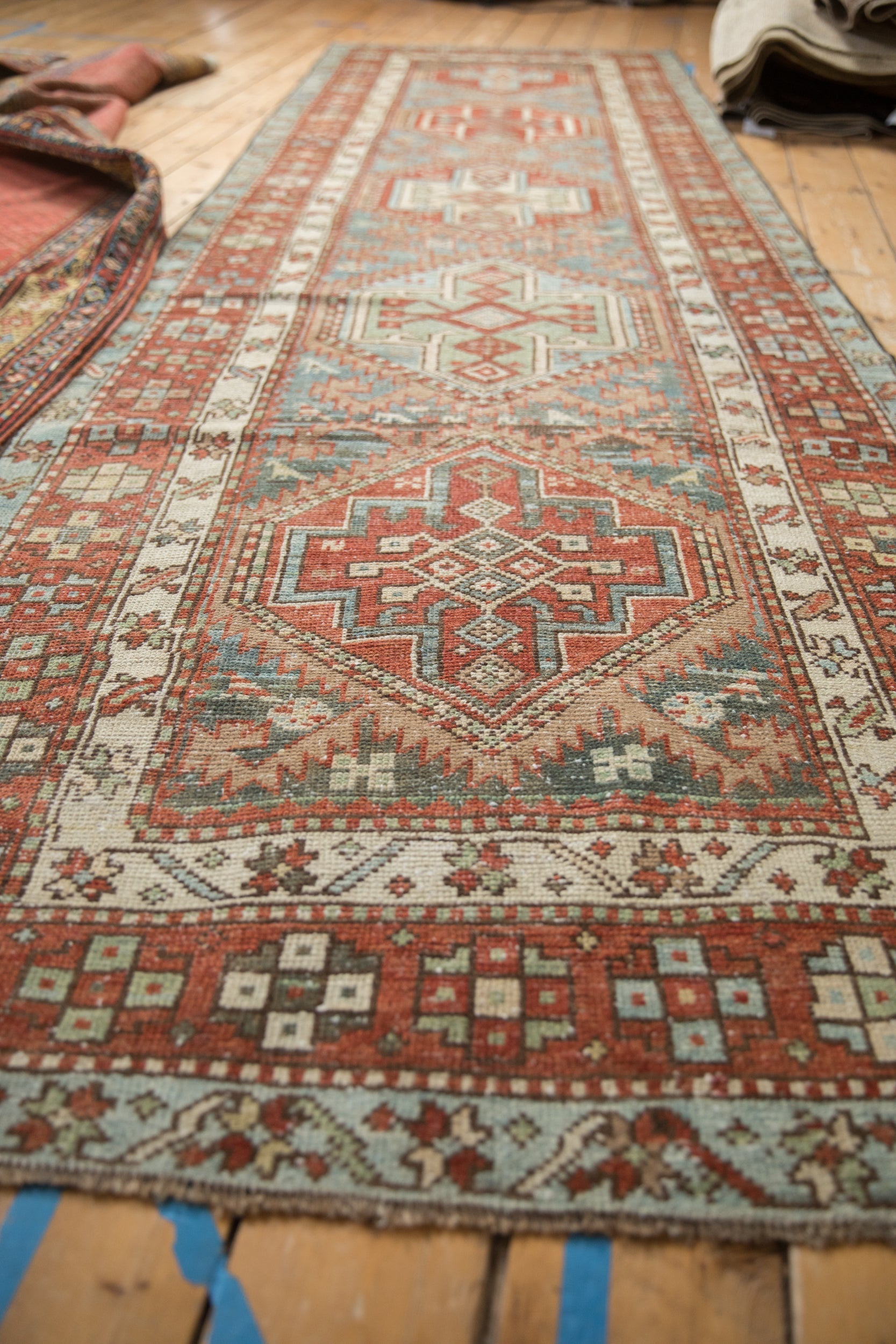 RESERVED 3.5x12.5 Vintage Distressed Karaja Rug Runner