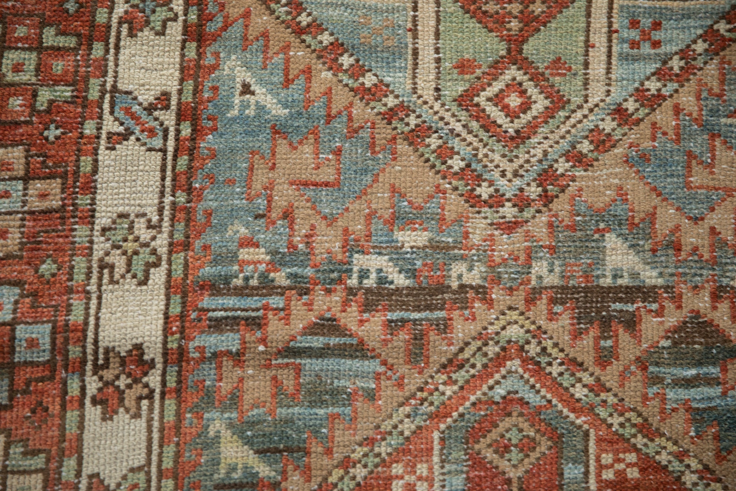 RESERVED 3.5x12.5 Vintage Distressed Karaja Rug Runner
