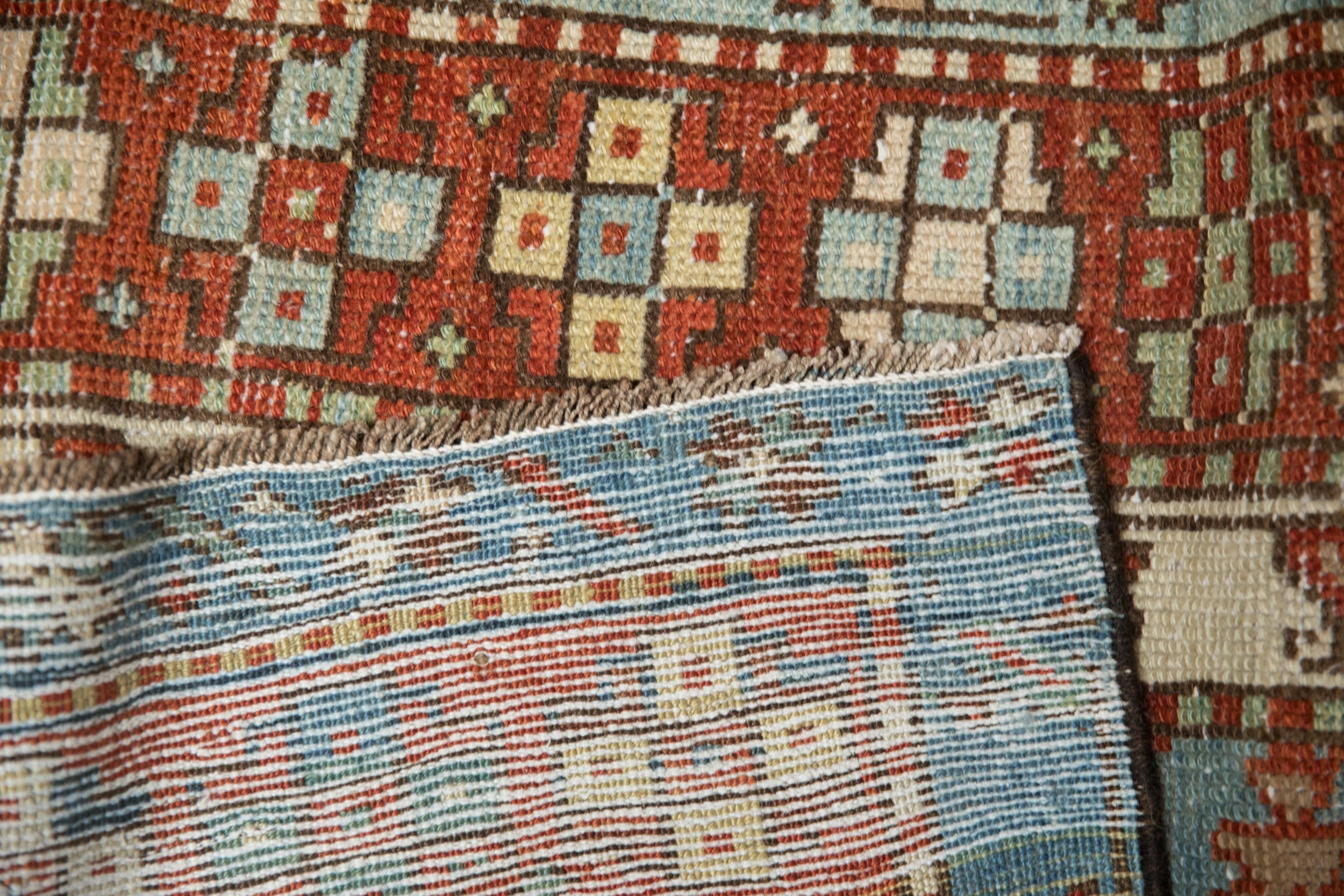 RESERVED 3.5x12.5 Vintage Distressed Karaja Rug Runner