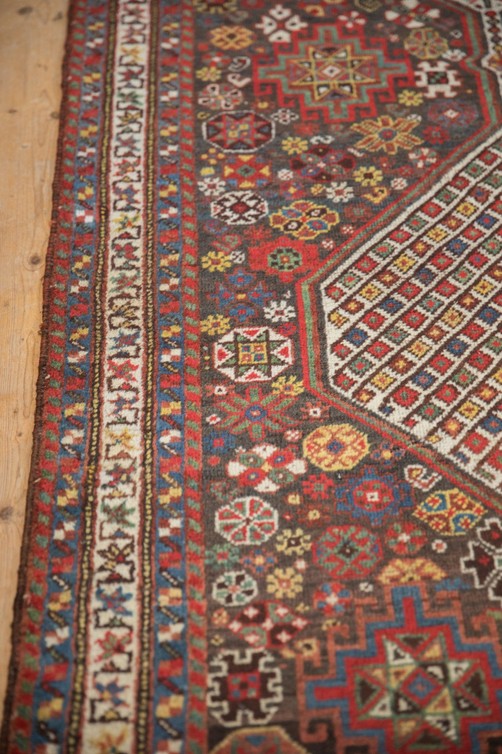 3.5x15 Antique Qashqai Rug Runner