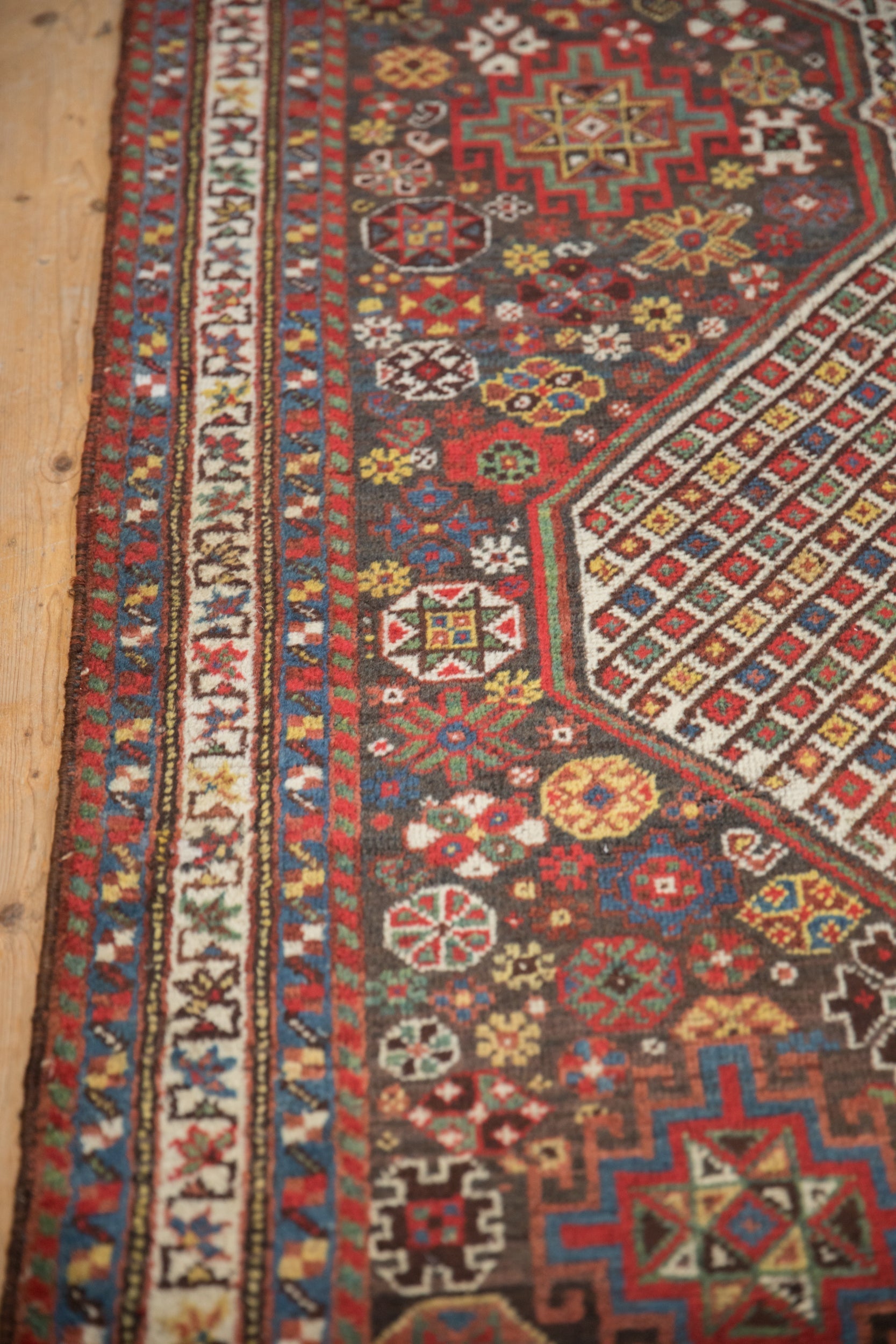 3.5x15 Antique Qashqai Rug Runner