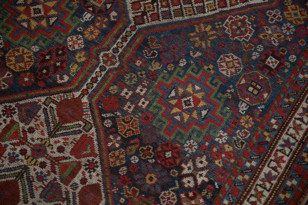 3.5x15 Antique Qashqai Rug Runner